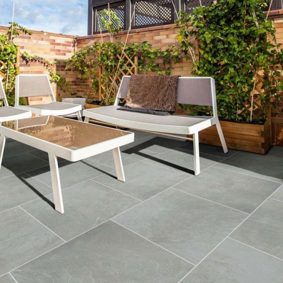 Global Stone Station Porcelain Paving 600x600mm Single Pack of 68 Iron